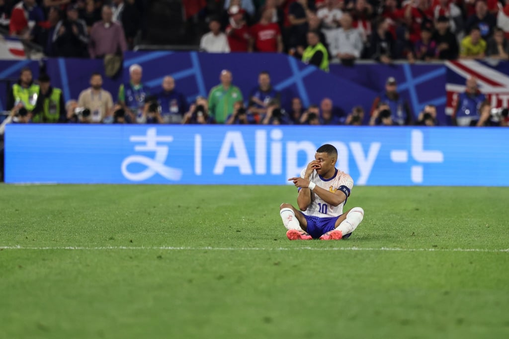 A banner for Alipay+ is seen at the UEFA Euro 2024 Group D match between Austria and France in Dusseldorf, Germany, on June 17, 2024. Photo: Xinhua