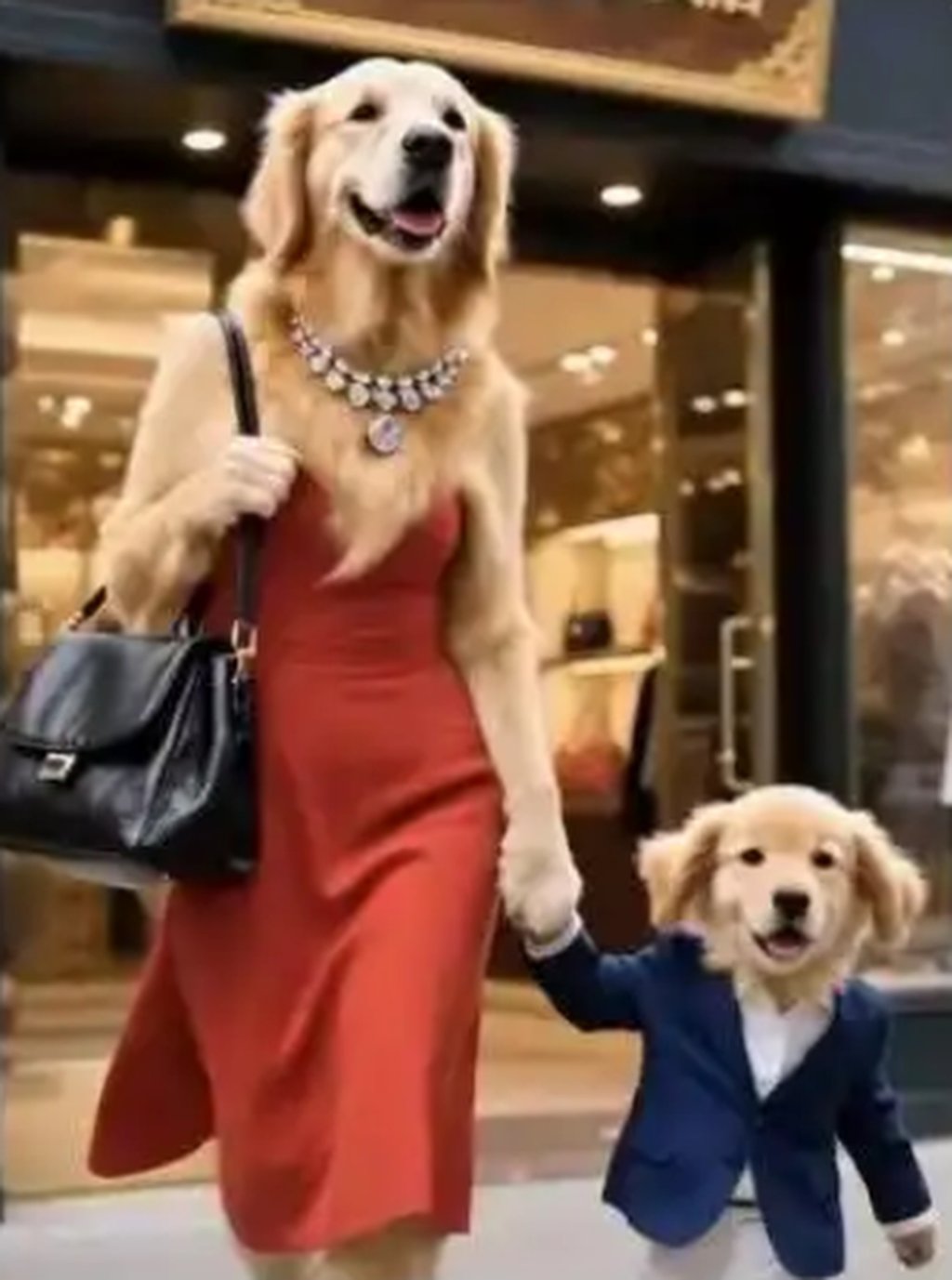 The artificial intelligence-generated clips place cute animals in human situations. Photo: handout