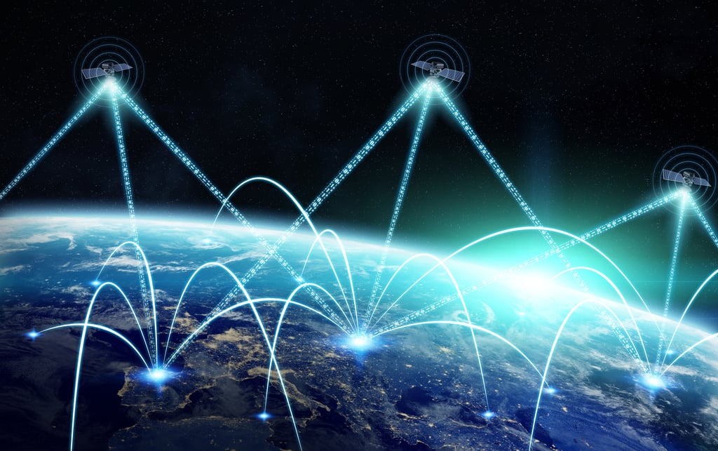 Network and satellite data exchange over planet earth in space 3D rendering elements of this image furnished by NASA. Photo: Shutterstock