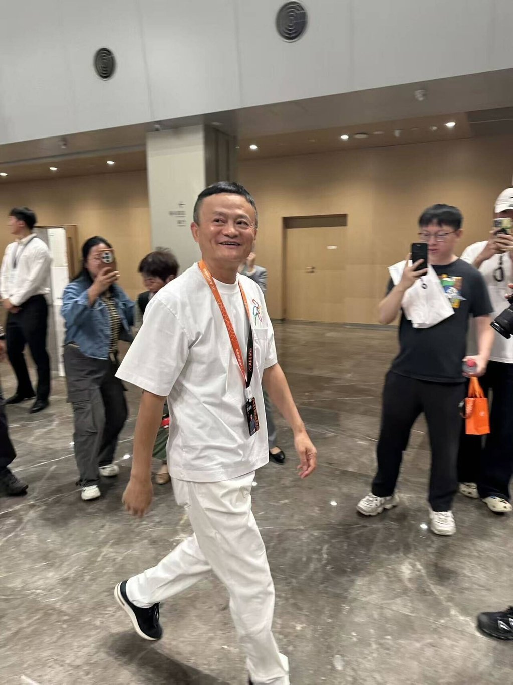 Jack Ma, founder of Alibaba, visits the company’s campus in Hangzhou, Zhejiang province, on May 9, 2025. Photo: Handout