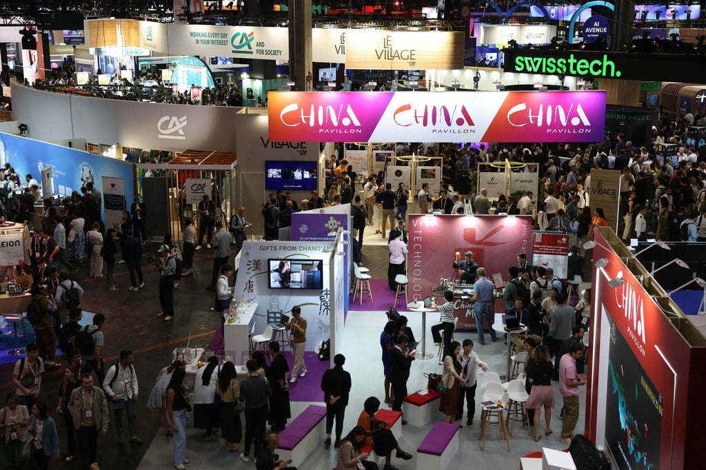 The China Pavilion at the VivaTech fair in the Paris. Photo: AFP