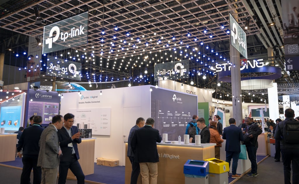 TP-Link’s booth at Mobile World Congress in Barcelona, Spain, on March 3. Photo: Shutterstock