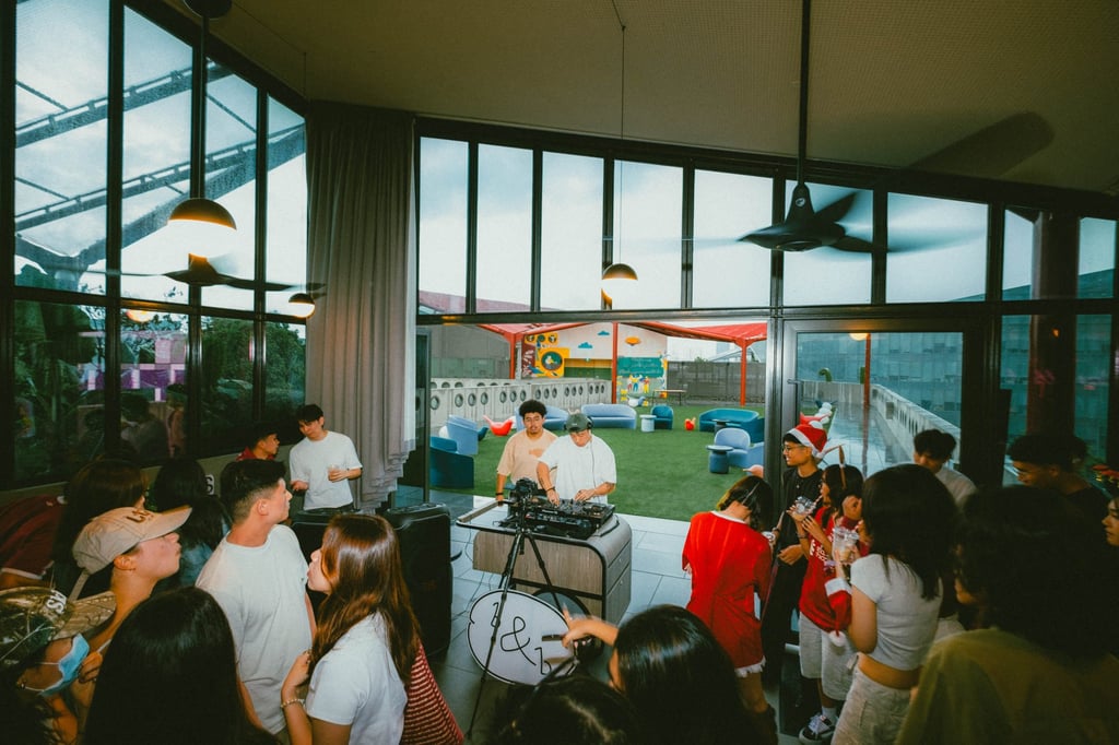 People gather at Beans&Beats, a daytime party collective in Singapore. Parties at the venue end early enough for attendees to get home via public transport. Photo: Beans&Beats