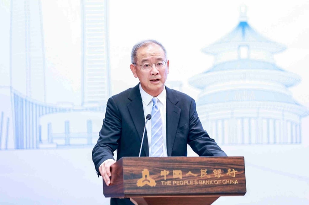Eddie Yue Wai-man, the chief executive of the Hong Kong Monetary Authority (HKMA), during the launch of the Payment Connect scheme with the People’s Bank of China in Beijing on June 20, 2025. Photo: PBOC
