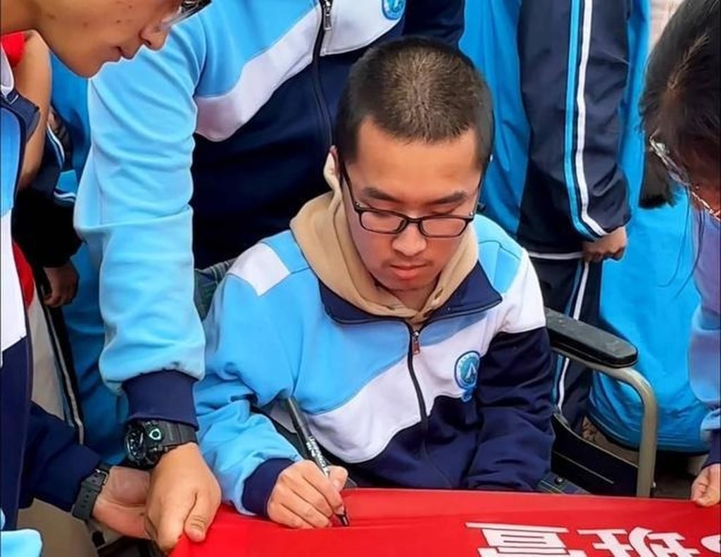 Chuan Zhuyu suffers from a muscular disorder which denies him the use of his legs. Photo: handout