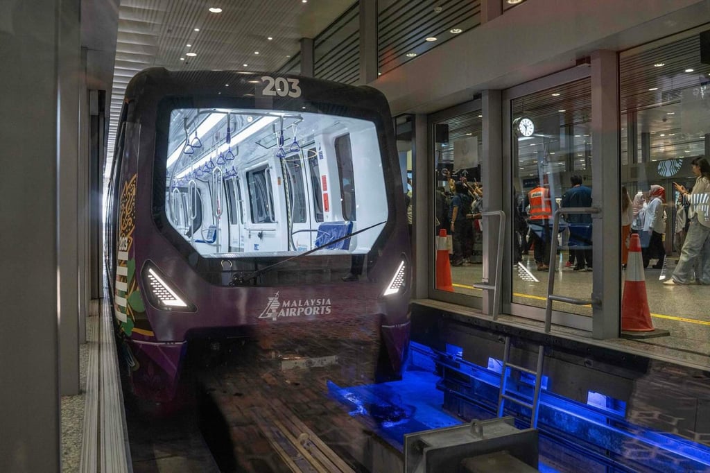 A flooded tunnel forced the disruption of Kuala Lumpur International Airport’s Aerotrain service on Friday. Photo: Ministry of Transport Malaysia