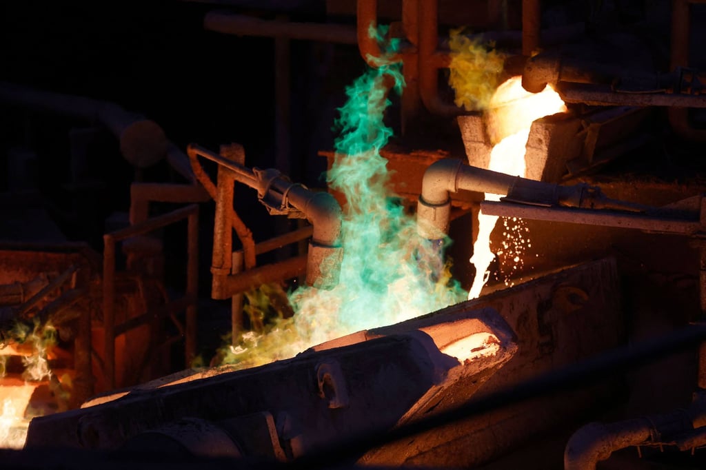 Copper smelting at El Teniente mine, the world’s largest underground copper mine in Machali, Chile. Photo: AFP