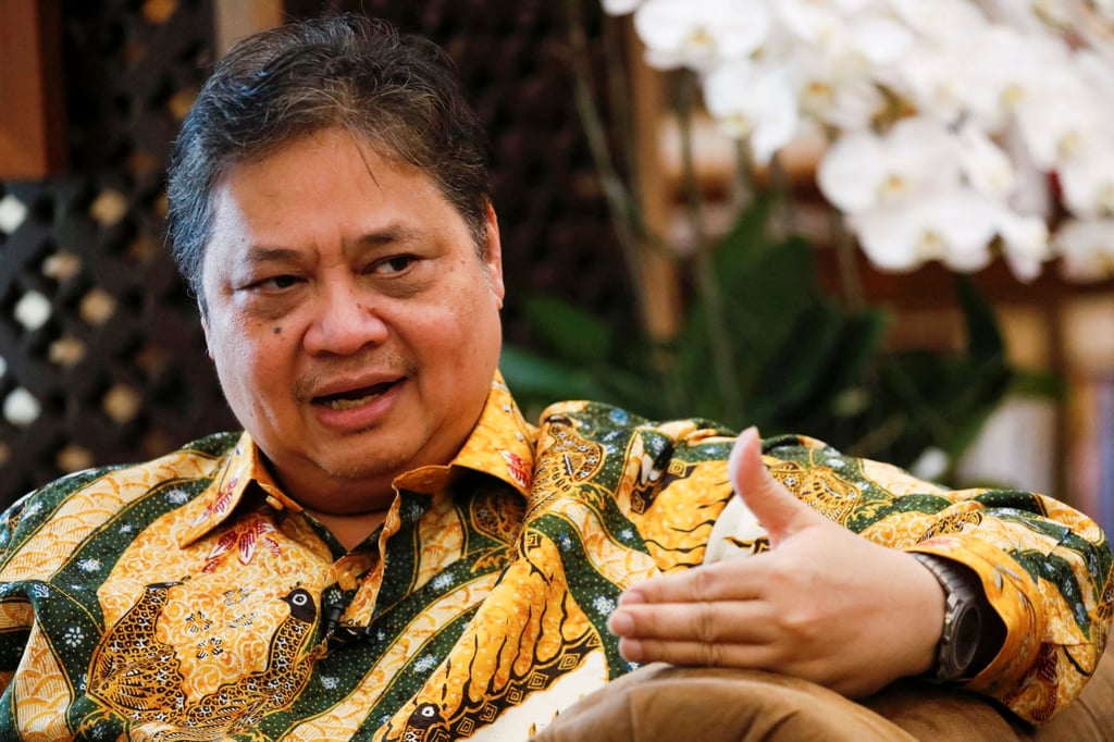Airlangga Hartarto, Indonesia’s coordinating minister for economic affairs, has flown to Washington for trade talks. Photo: Reuters