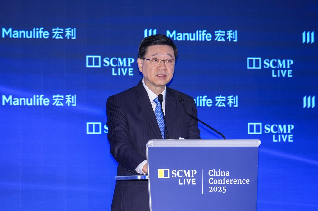 City leader John Lee says Hong Kong is the “superconnector” that links the world with opportunities from China’s growth certainties. Photo: Eugene Lee