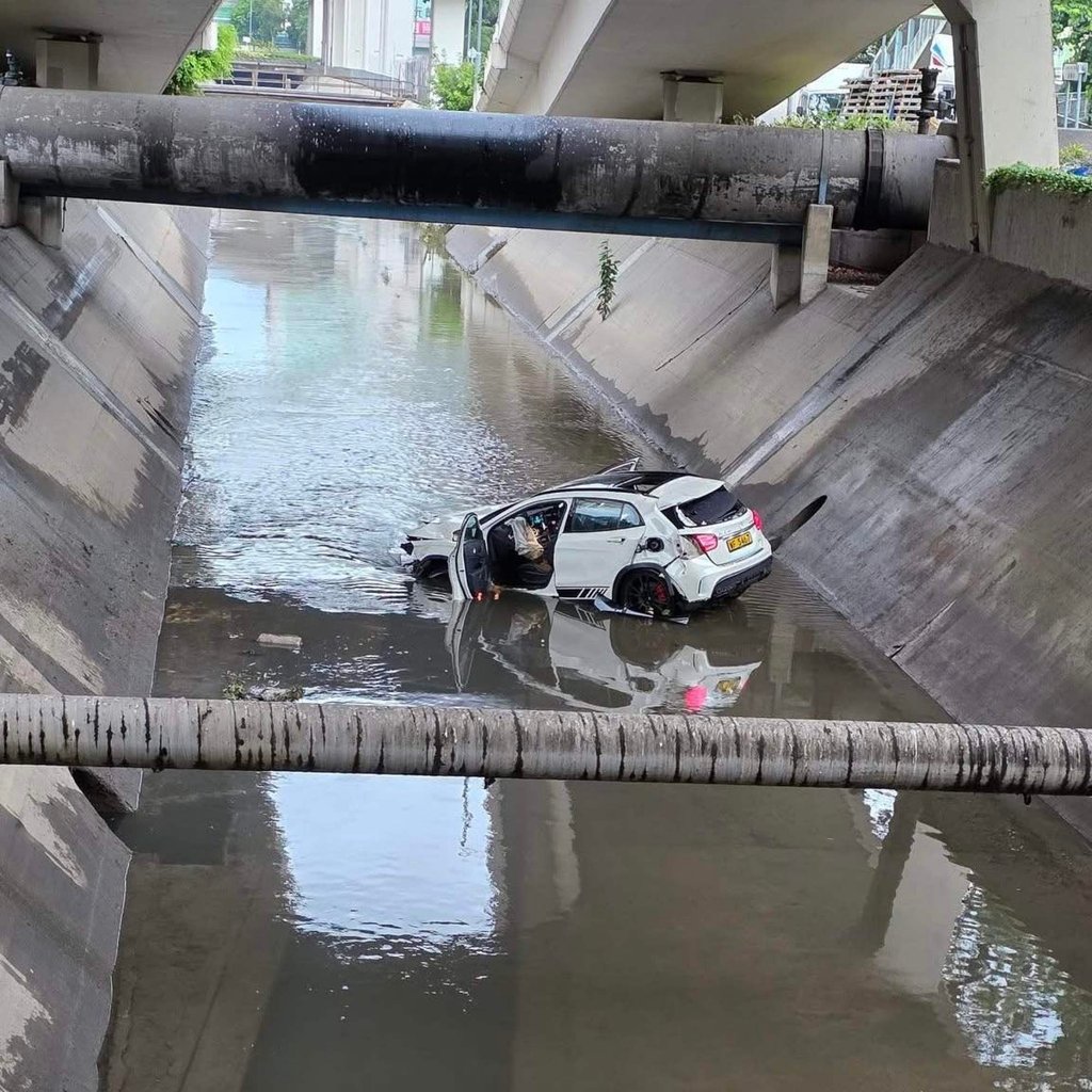 Police said they had received a report at 6.28am about the abandoned car. Photo: Handout