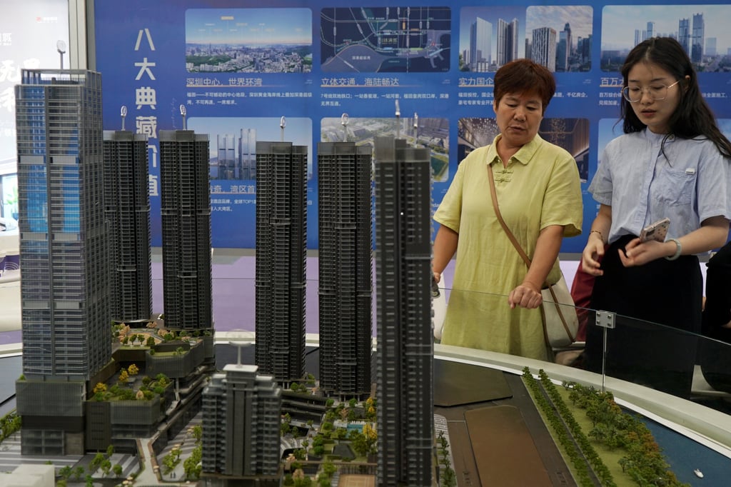 The scale model of residential buildings at a property fair in Shenzhen on October 12, 2024. Photo: Reuters