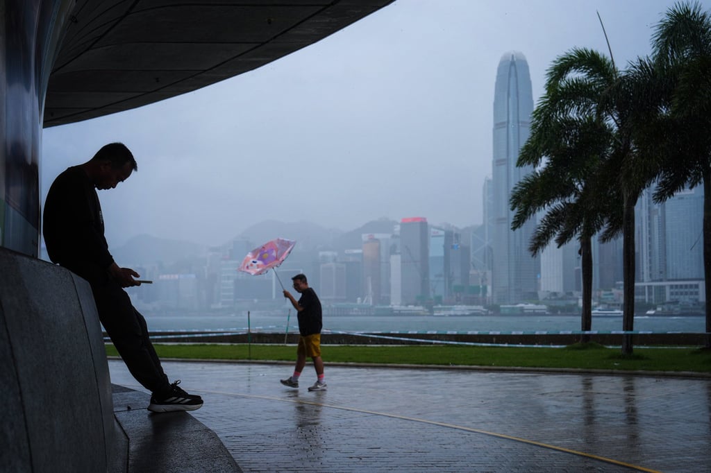 Hong Kong returned to normal on Monday despite some heavy rain after Typhoon Wipha triggered a T10 warning over the weekend. Photo: Elson Li