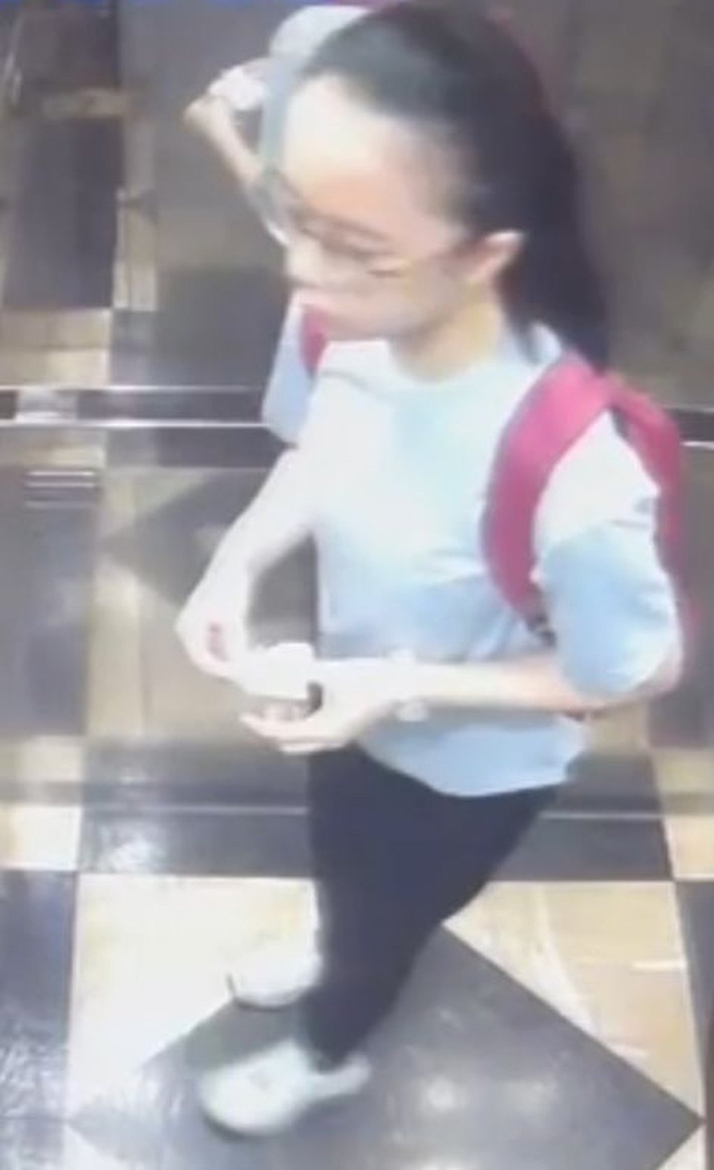A security camera image of Daisy Kwok. Photo; Handout