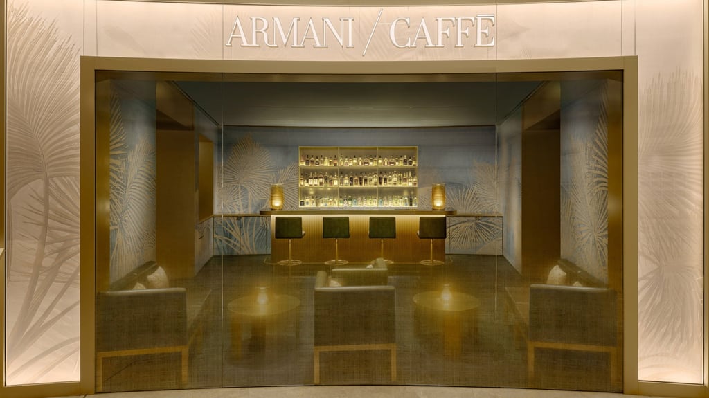 Giorgio Armani’s cafe in Beijing’s China World Mall takes up about a third of the store’s footprint. Photo: Handout