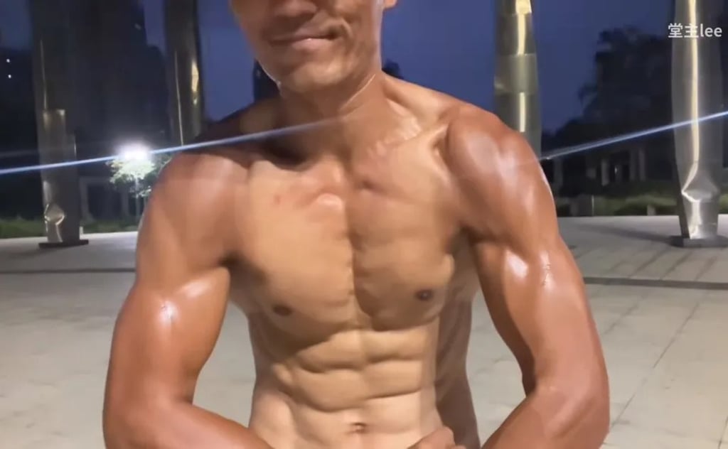 Li Shuangyong went from being a “broke, bald guy” to a muscular man with a new mindset. Photo: Handout