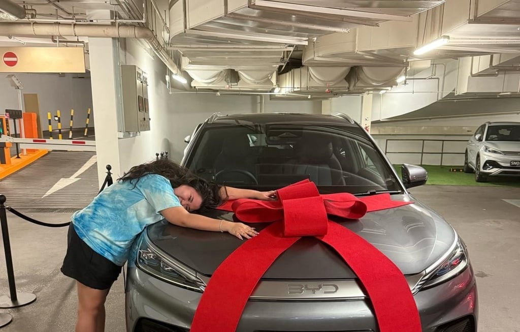 Financial adviser Winnie Koh bought her BYD Atto 3 in January. She was drawn to the car by its affordability and the charging promotions available. Photo: Winnie Koh