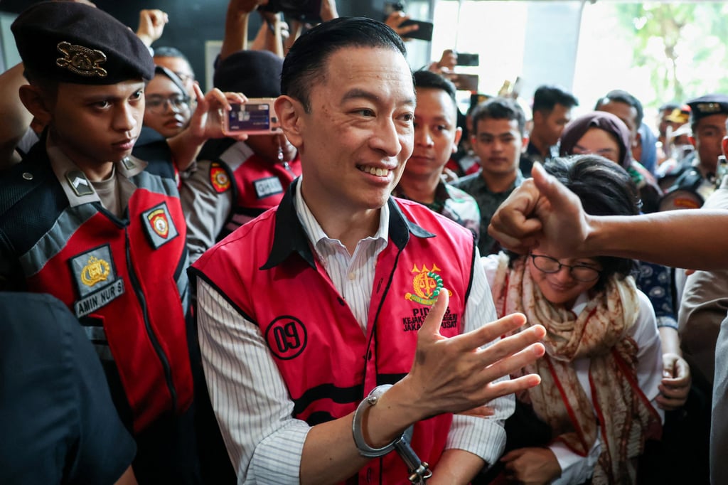 Thomas Lembong at the Central Jakarta Court on July 18. Lembong was sentenced to 4½ years in jail and fined last month over a corruption case involving sugar import policies from 2015 to 2016. Photo: Reuters