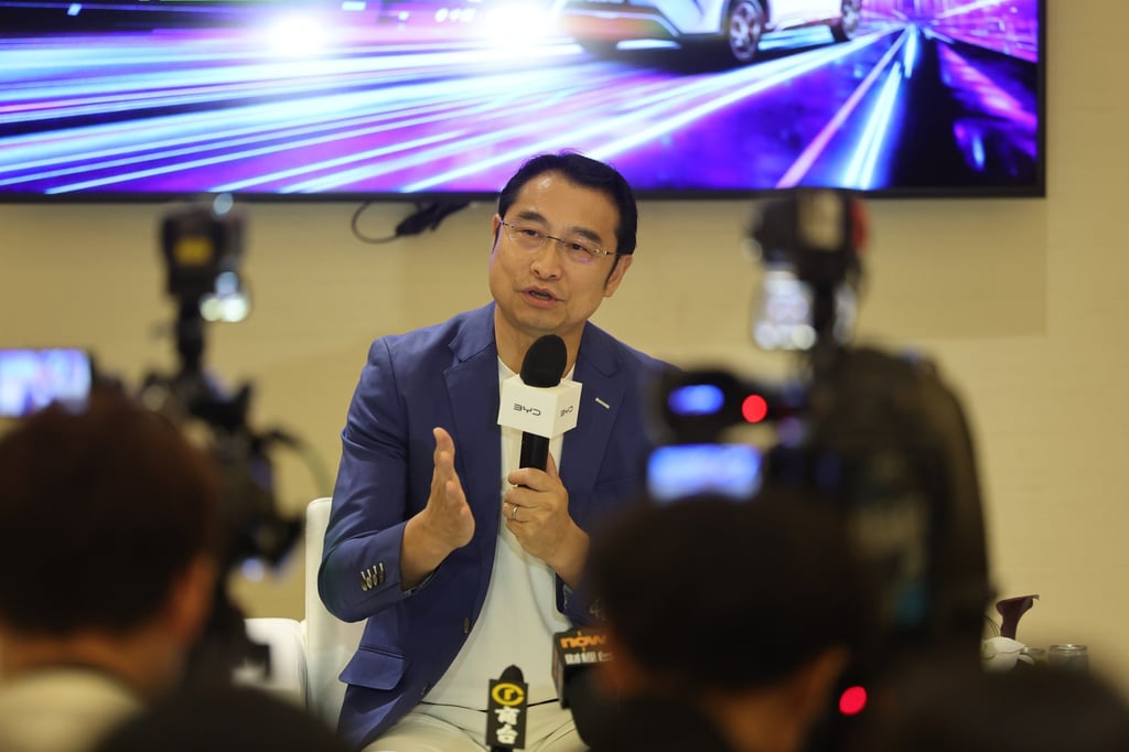 BYD’s Asia-Pacific sales director Liu Xueliang. Photo: Edmond So