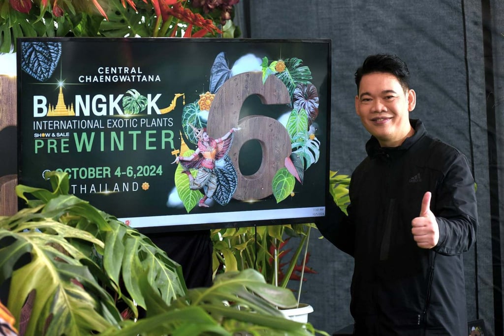 Sappasiri Chaovanich at last year’s Bangkok International Exotic Plants Show. Photo: Bangkok International Exotic Plants Show