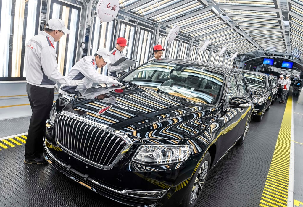 FAW’s Hongqi cars are assembled in Changchun, capital of Jilin province. Photo: Xinhua