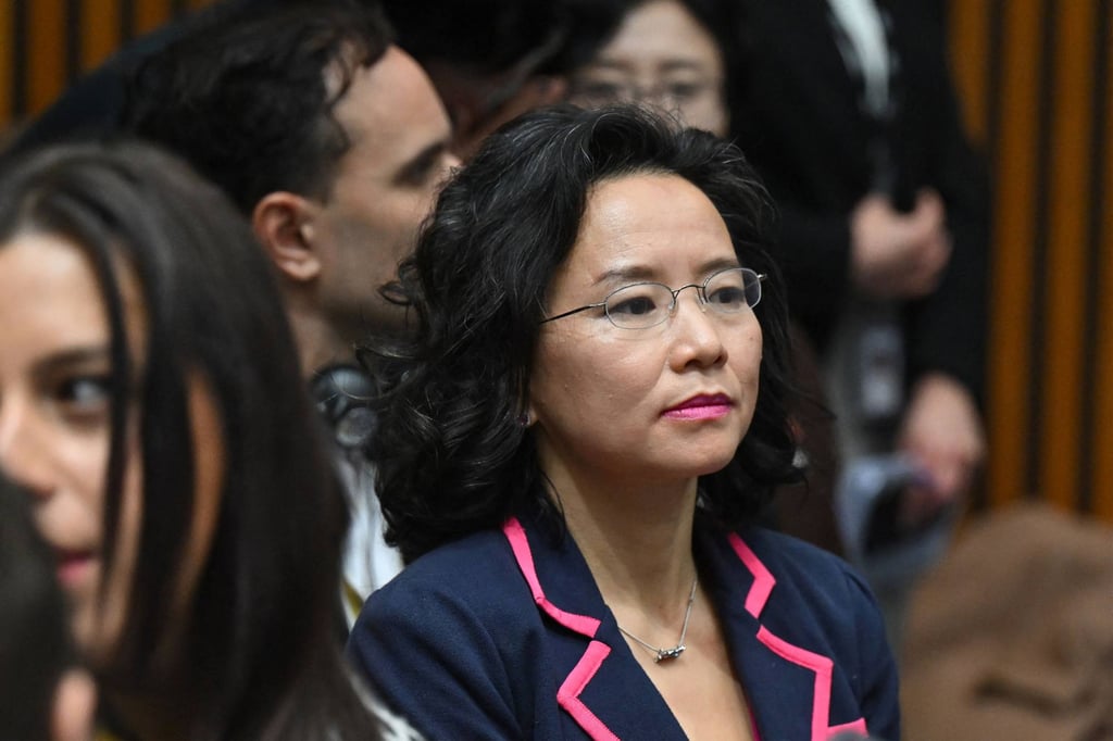 Australian journalist Cheng Lei observes a signing ceremony by China’s Premier Li Qiang and Australia’s Prime Minister Anthony Albanese in Canberra in June 2024. Photo: AFP