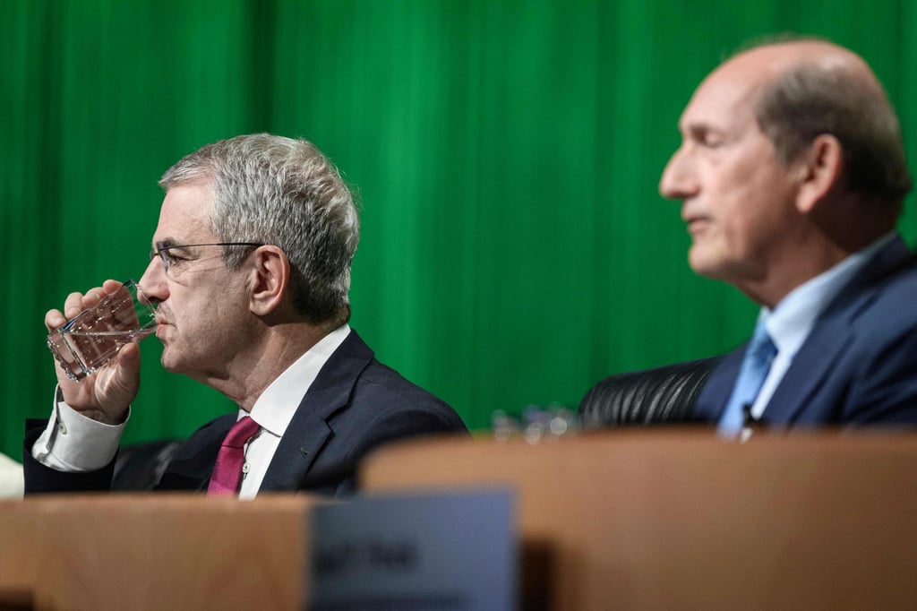 Laurent Freixe and chairman Paul Bulcke. File photo: AFP
