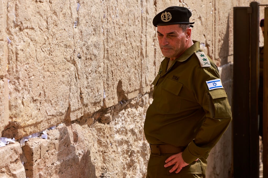 Israel’s armed forces chief, Lieutenant General Eyal Zamir visits the Western Wall in the old city of Jerusalem in March. Photo: TNS