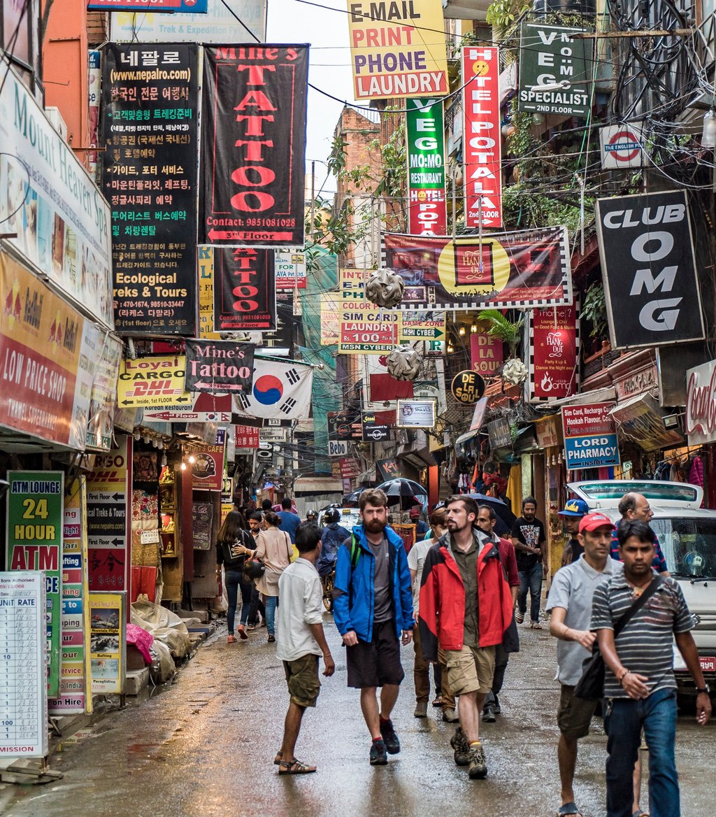 Thamel is a commercial neighbourhood and centre of the tourist industry in Kathmandu, the capital of Nepal. Photo: Shutterstock