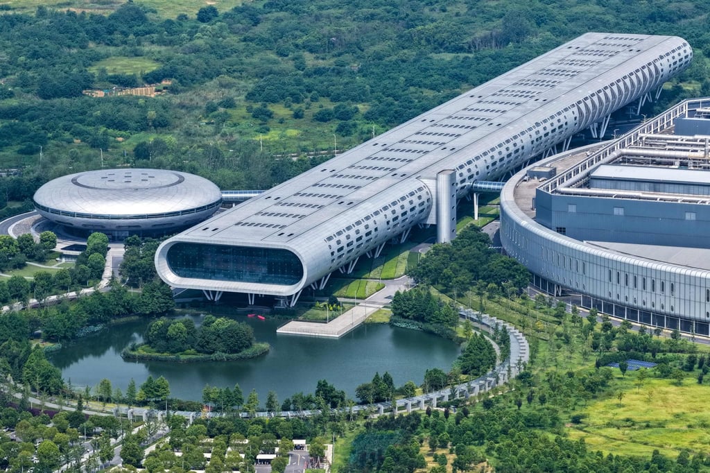 An aerial picture shows the production base of Taiwan Semiconductor Manufacturing Co in Nanjing, capital of eastern Jiangsu province, on August 6, 2025. Photo: AFP