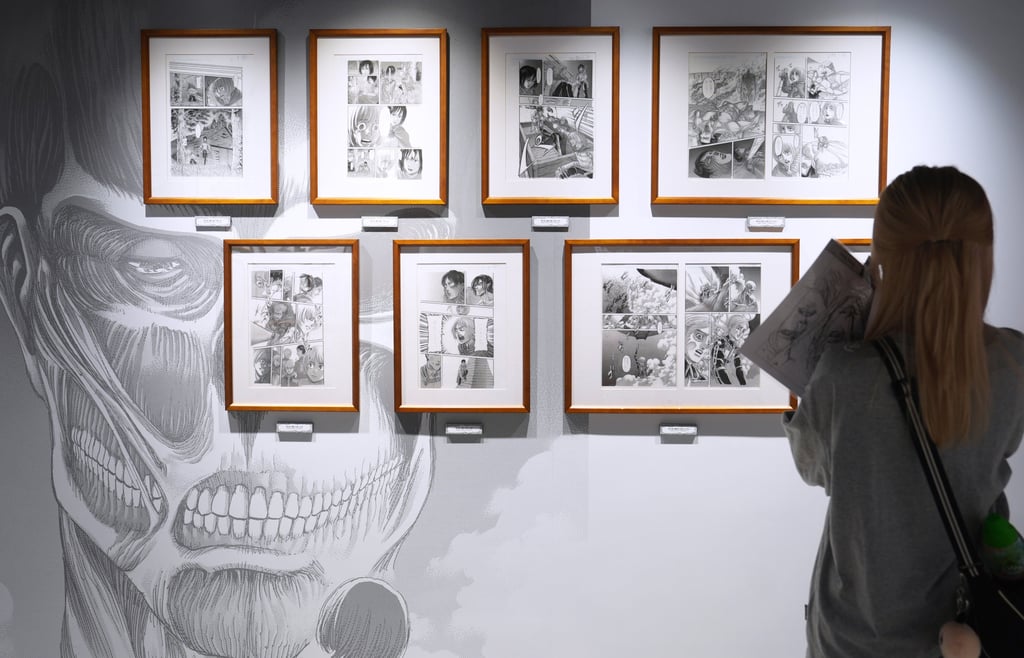 The exhibition features replica artworks from the popular Japanese comic book series. Photo: Elson Li