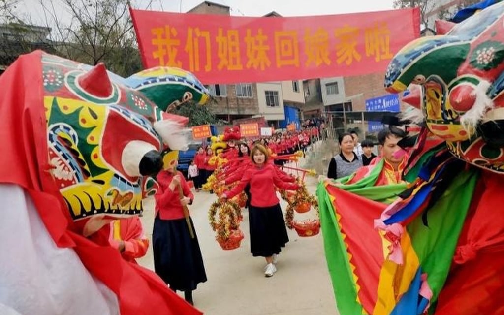 The eye-catching procession is always accompanied by an equally colourful lion dance. Photo: Handout.