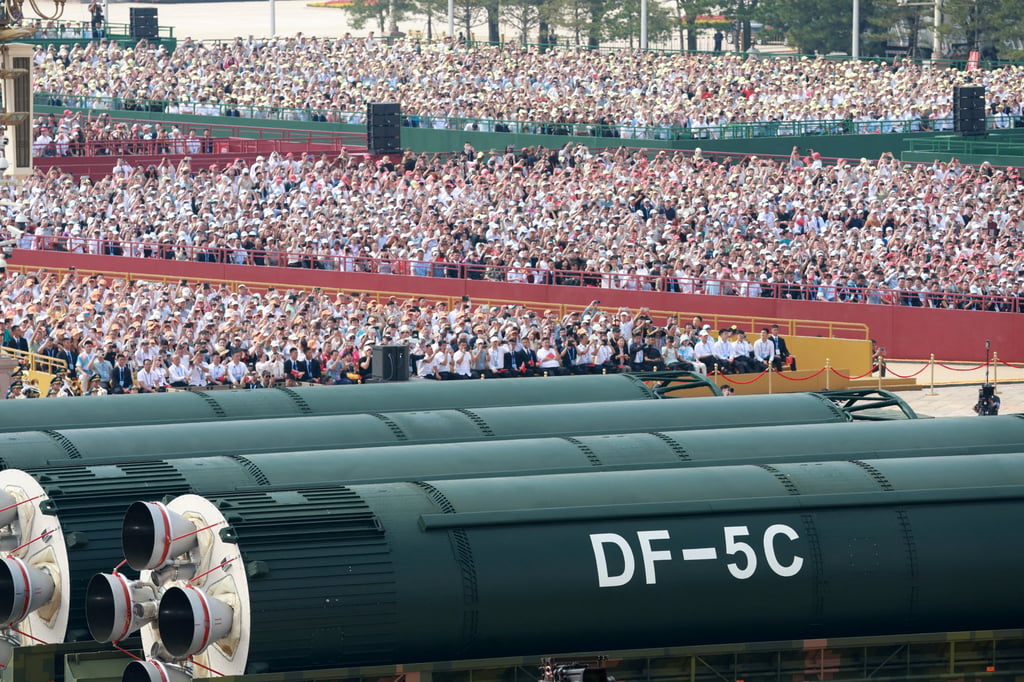 Official commentary on the DF-5C emphasised that it was “always on alert and capable of striking anywhere in the world”. Photo: China Daily via Reuters