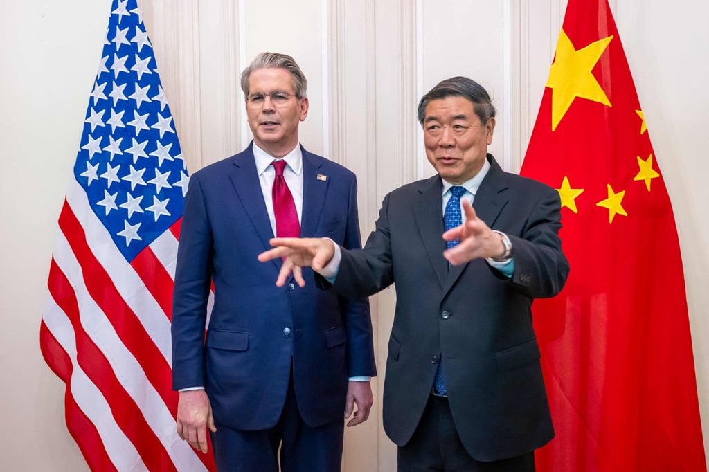 US Treasury Secretary Scott Bessent and Chinese Vice-Premier He Lifeng meet in Geneva in May to discuss trade relations and tariffs. Photo: AFP