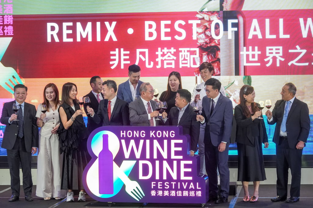 The Hong Kong Tourism Board unveils details about the coming wine festival. Photo: Sun Yeung
