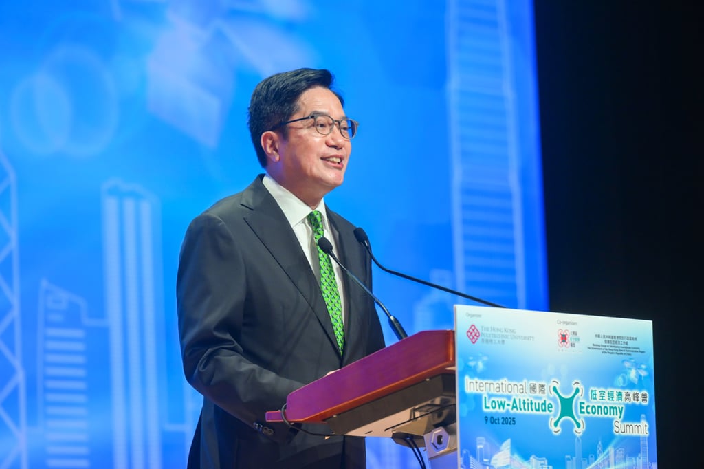 Deputy Financial Secretary Michael Wong speaks at the summit. Photo: Handout