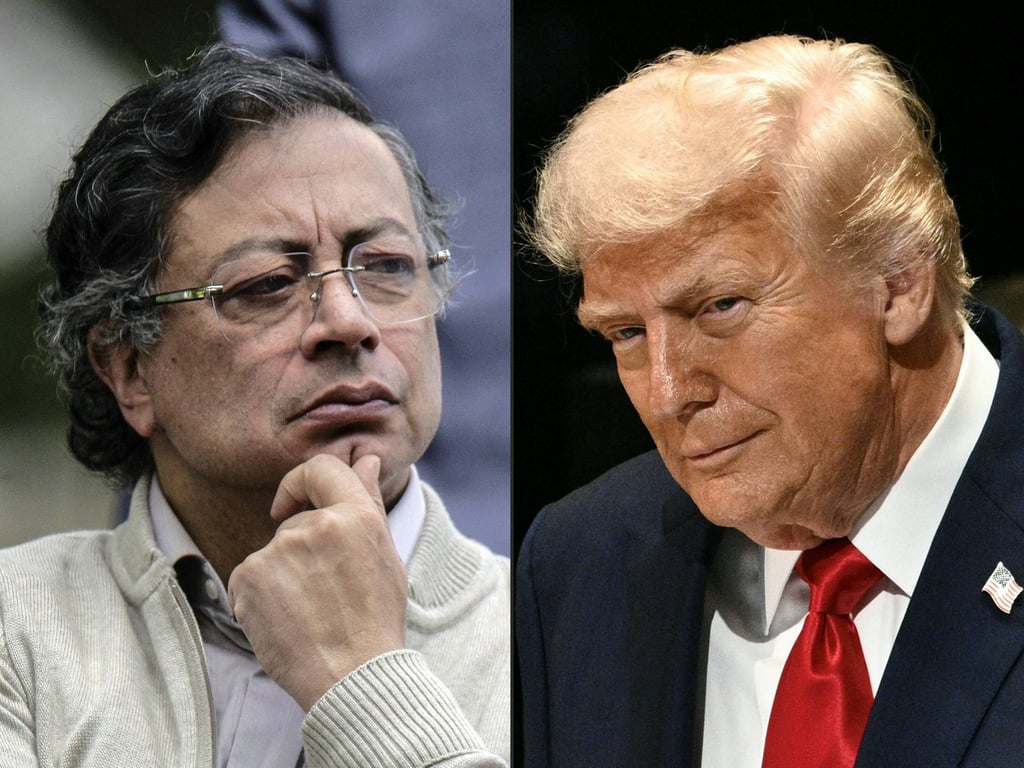 Colombia’s President Gustavo Petro and US President Donald Trump. Photo: AFP