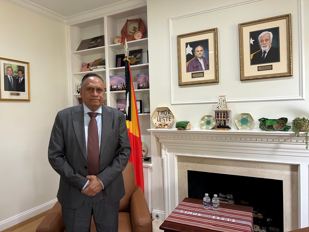 Jose Luis Guterres at the East Timor embassy in Washington. Photo: Khushboo Razdan