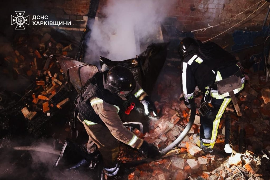The Russian attack on Kharkiv’s main hospital, forced the evacuation of 50 patients. Photo: Ukrainian Emergency Service/AP