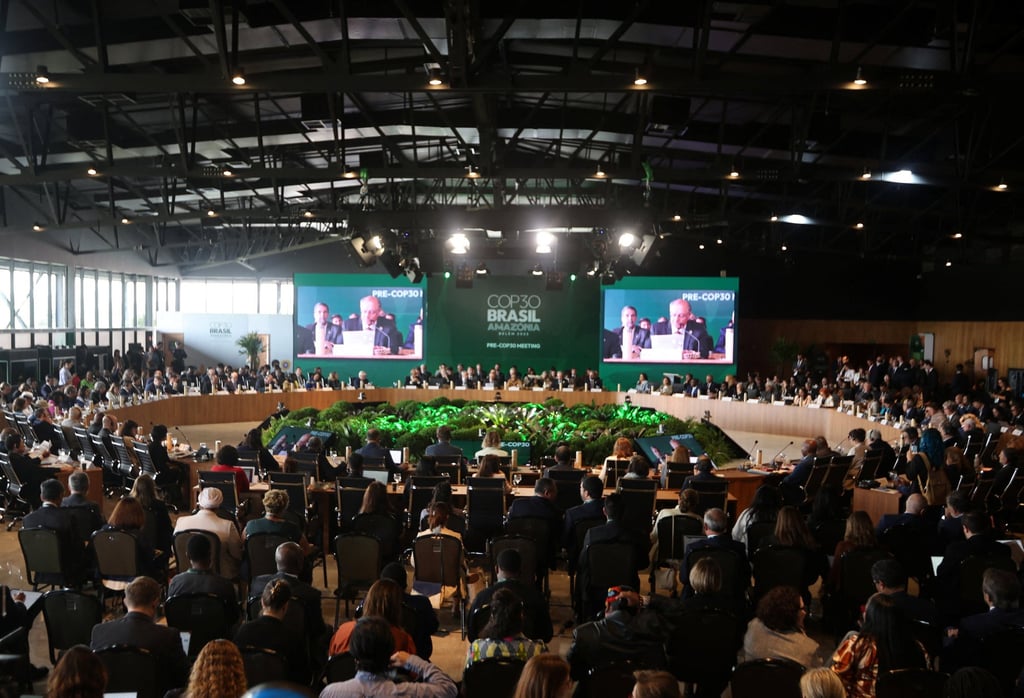 A ministerial preparatory meeting in Brazil, on October 13 ahead of the Cop30 climate summit. Photo: Reuters