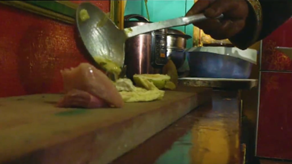 The dog’s feast is very carefully prepared and forms the centrepiece of the ritual. Photo: Handout