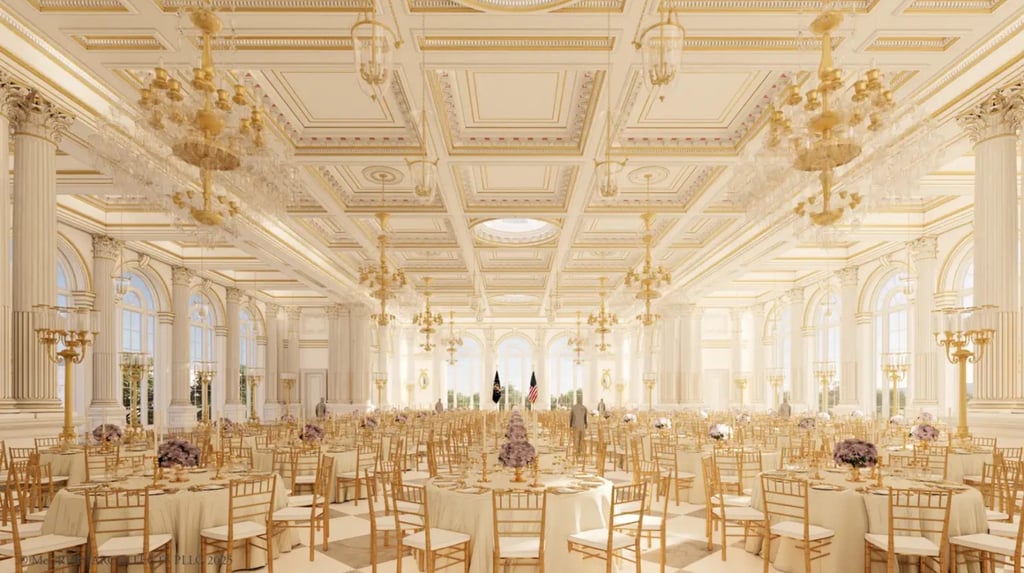 The White House announced in July that construction on a massive US$200 million ballroom in the East Wing of the White House would begin in the autumn and be ready before Trump’s term ends in early 2029. Photo: The White House