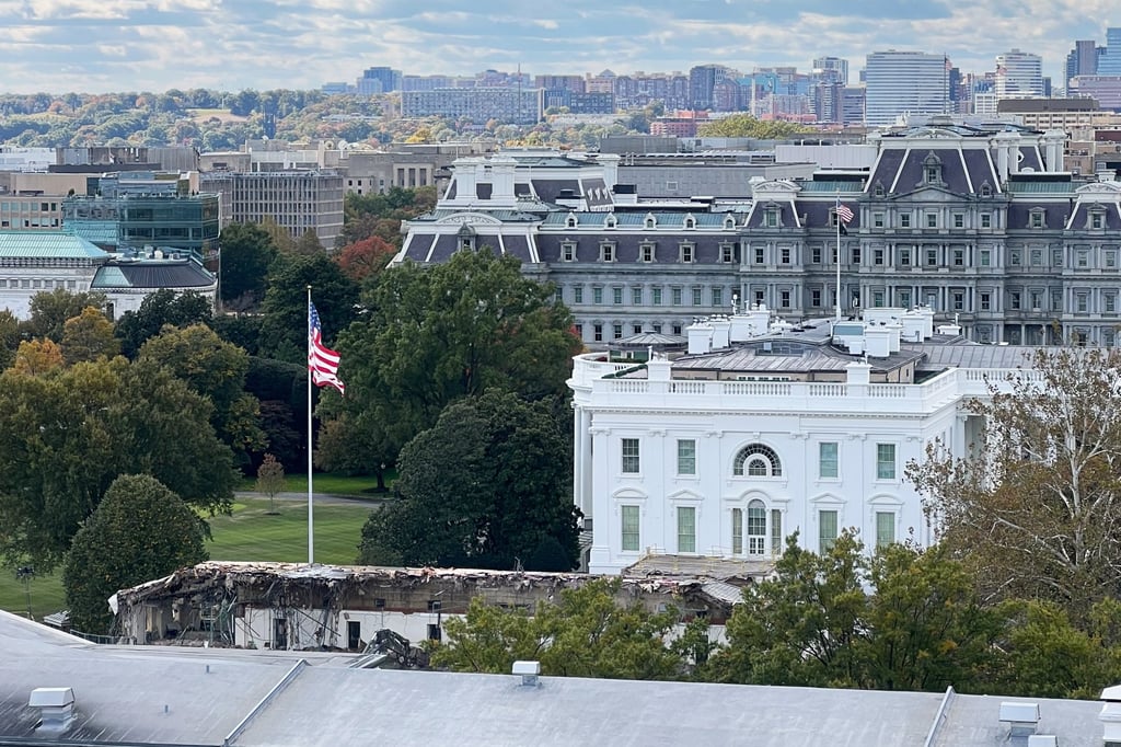 Demolition of the East Wing continues. Photo: AP