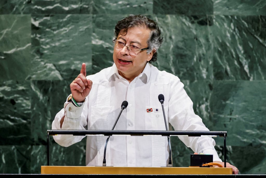 Colombian President Gustavo Petro addresses the 80th United Nations General Assembly in New York in September. Photo: Reuters