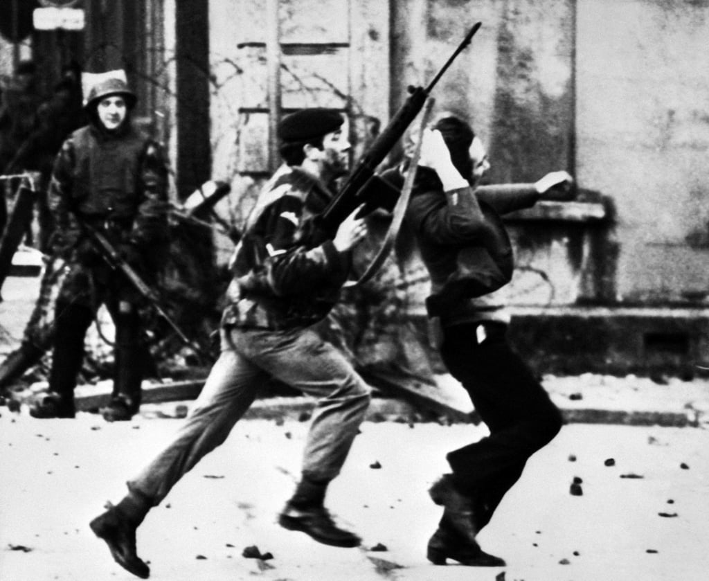 A British soldier drags a Catholic protester during the “Bloody Sunday” killings in Londonderry on January 30, 1972. Photo: AFP