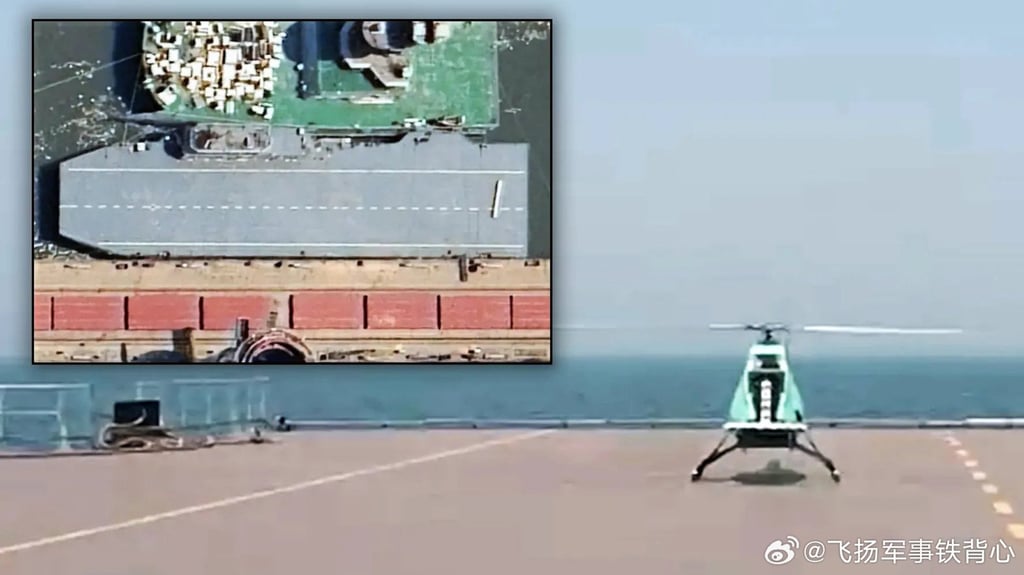 It is not clear which vessel was used to carry out the drone helicopter tests. Photo: CCTV