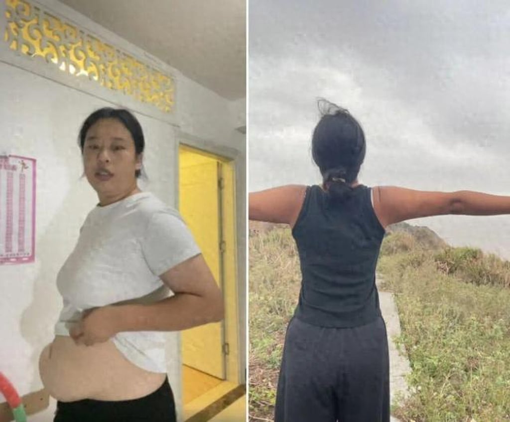 Fat burner: Zhao Tiezhu says her diet in the wilderness saw the pounds drop off. Photo: Sina