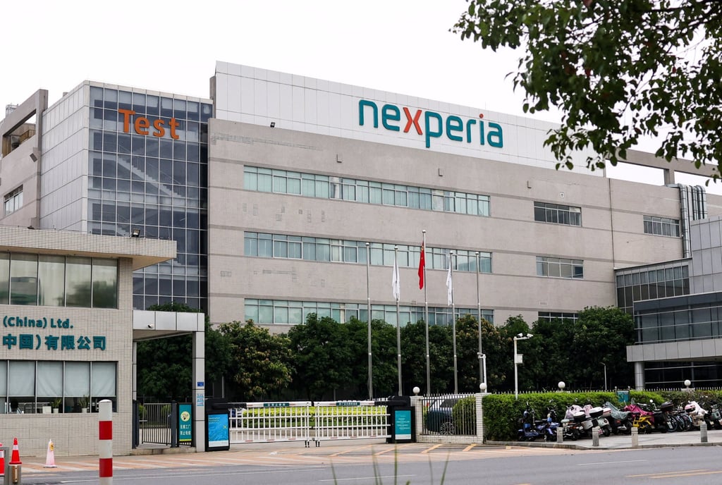 Bikes are parked next to Nexperia China’s factory in Dongguan, southern Guangdong province. Photo: Reuters