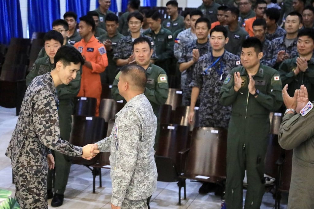 Japanese and Philippine troops ahead of a joint military exercise in October. Photo: Philippine Air Force