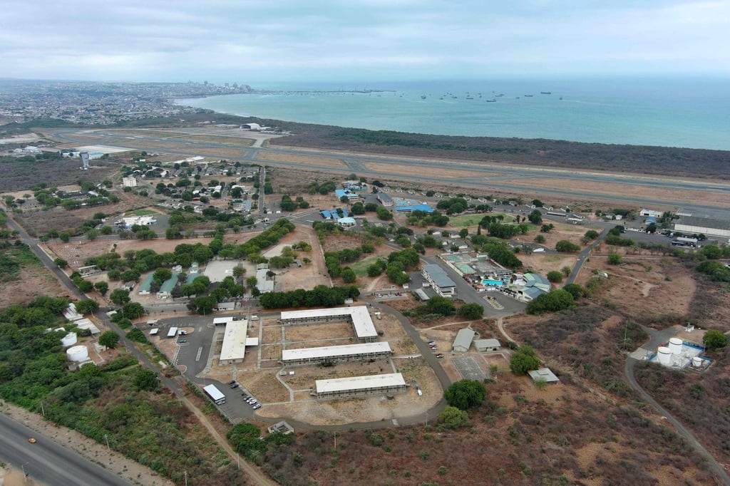 The facilities that housed a US forward operating post at Eloy Alfaro Airbase in Manta, Ecuador. Photo: AFP