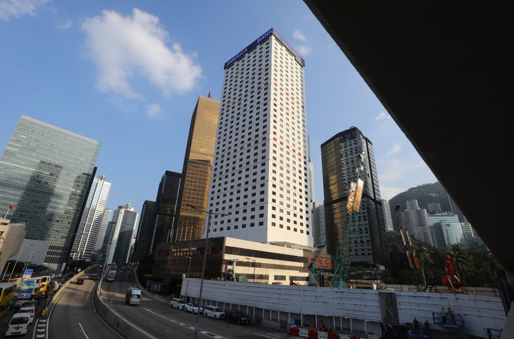 A unit on the 35th floor of the Bank of America Tower in Central was sold for HK$27.31 million on Monday. Photo: Dickson Lee